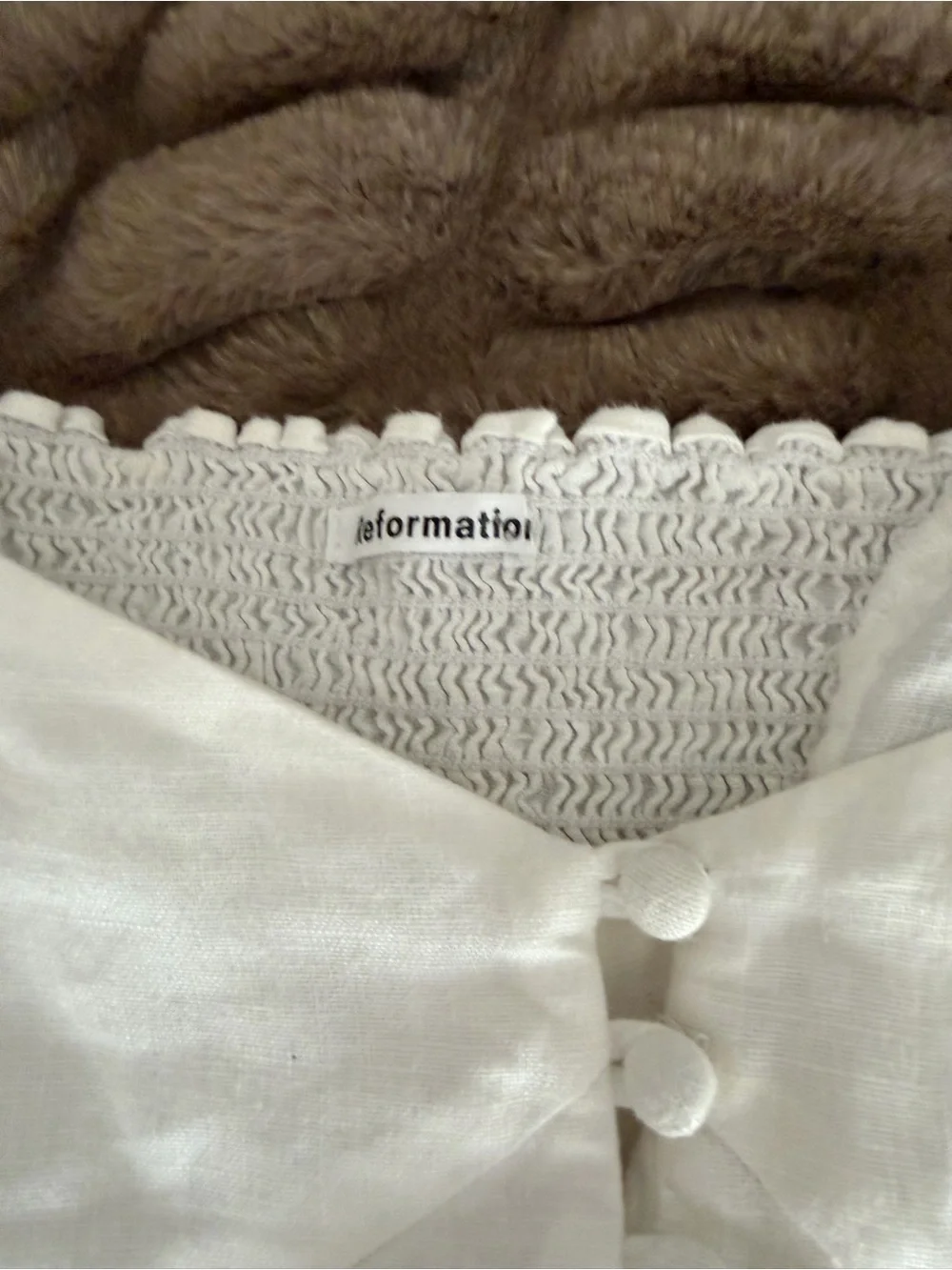 Reformation cropped blouse